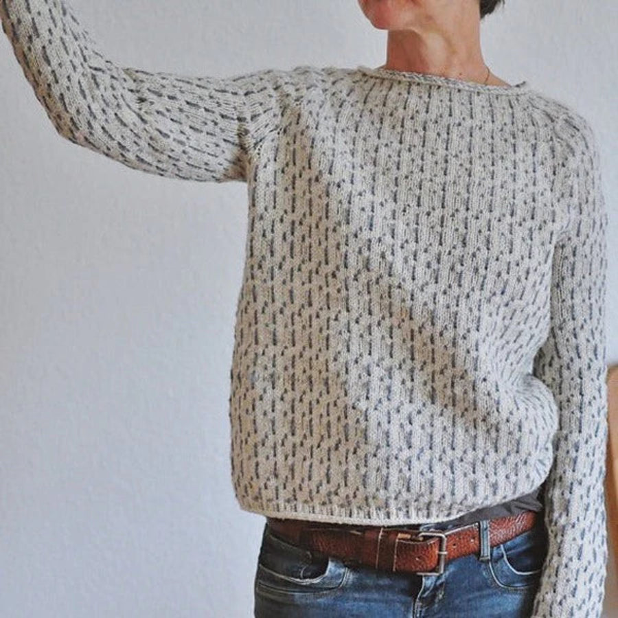 Women's Rolled Neck Raglan Casual Jumper in Beige