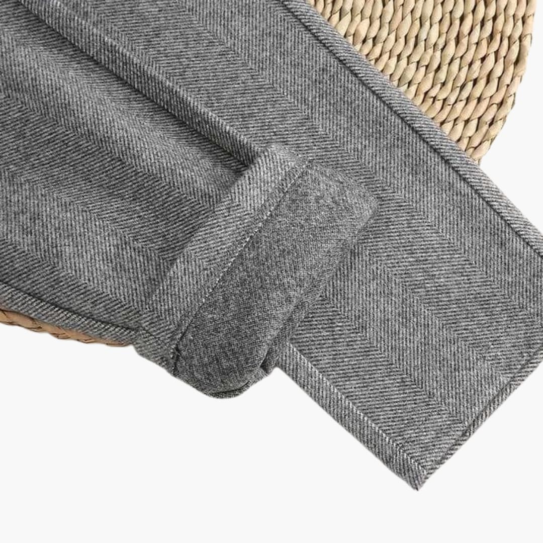 Women's Pleated Workwear Trousers in Grey