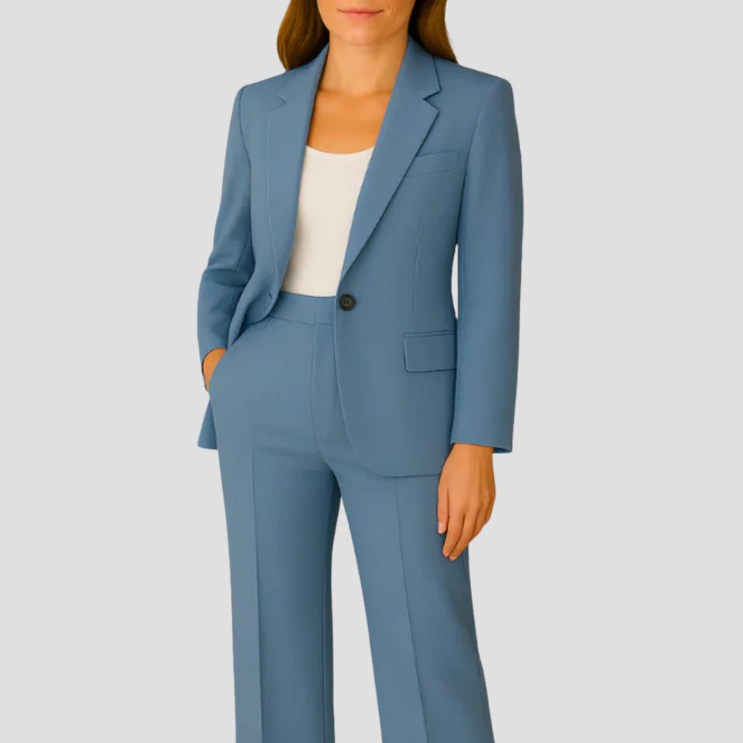 Women's Tailored Workwear Trouser Suit in Blue