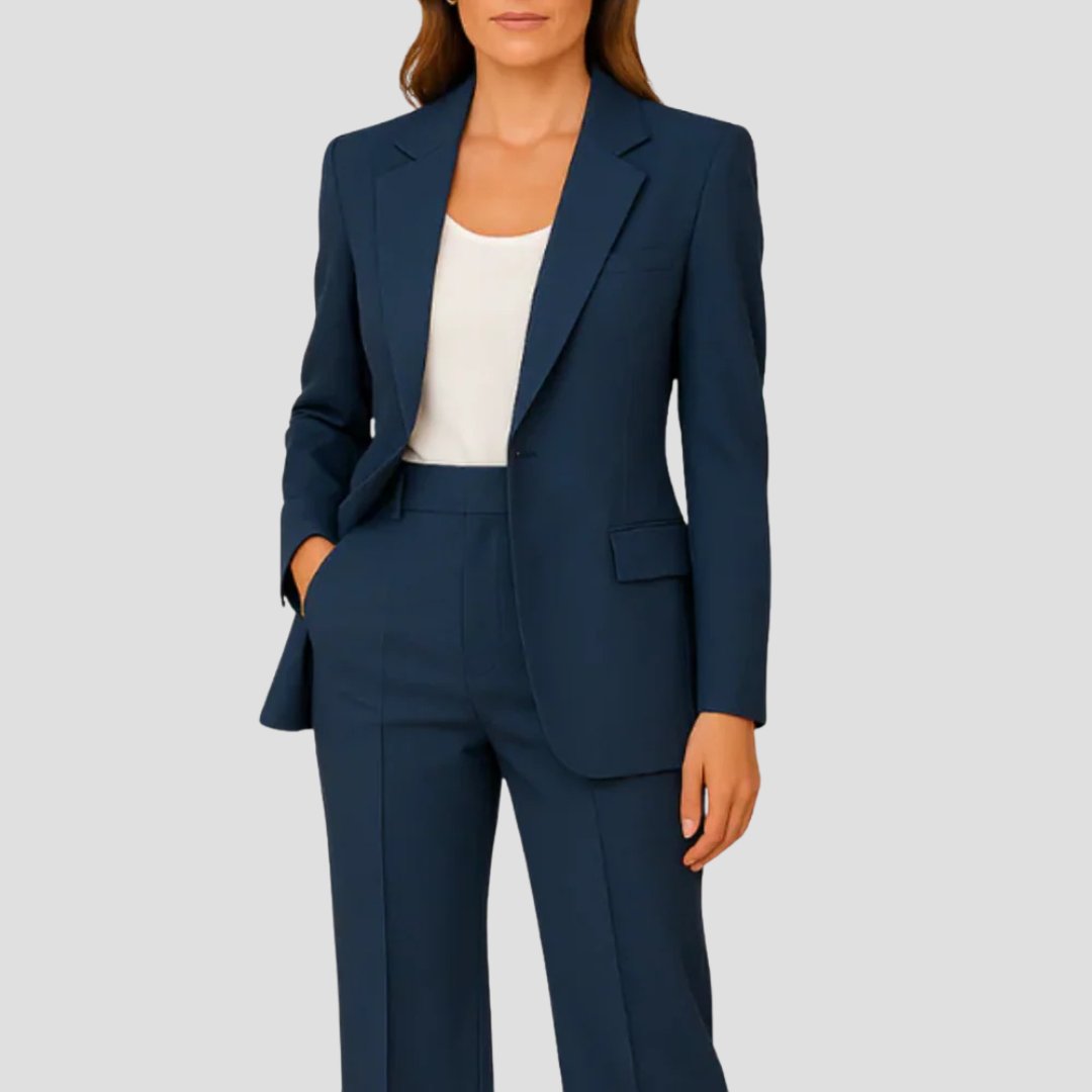 Women's Tailored Workwear Trouser Suit in Navy