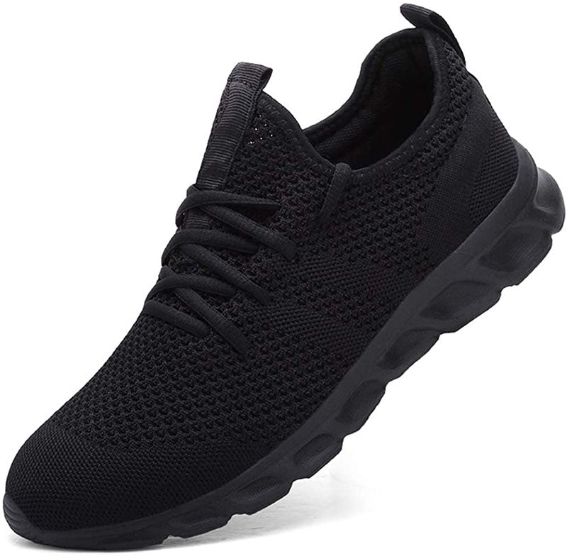 Women's Lace-Up Casual Trainers in Black