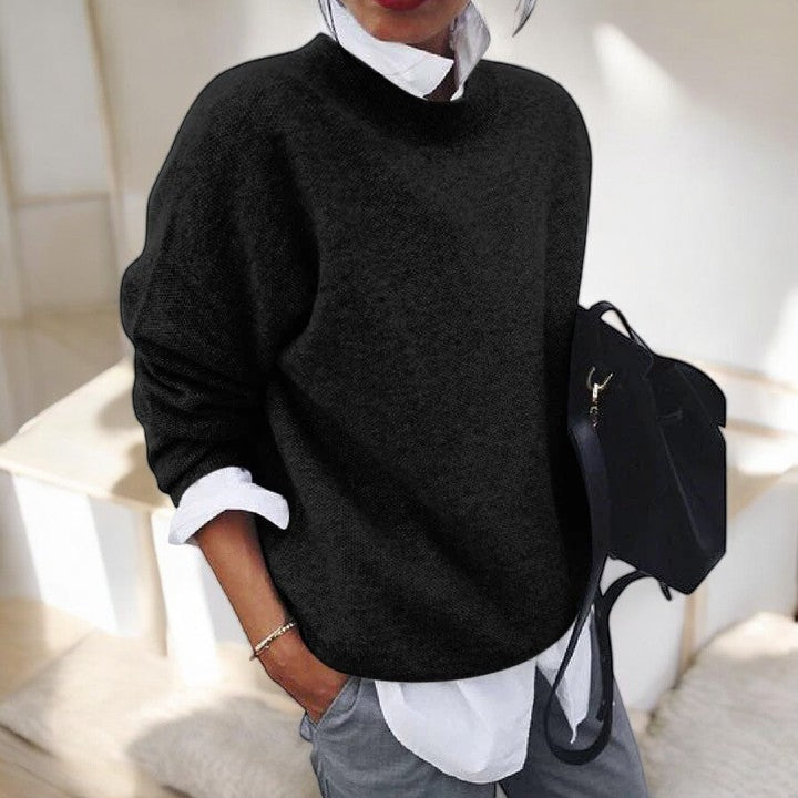 Women's Relaxed Casual Jumper in Black