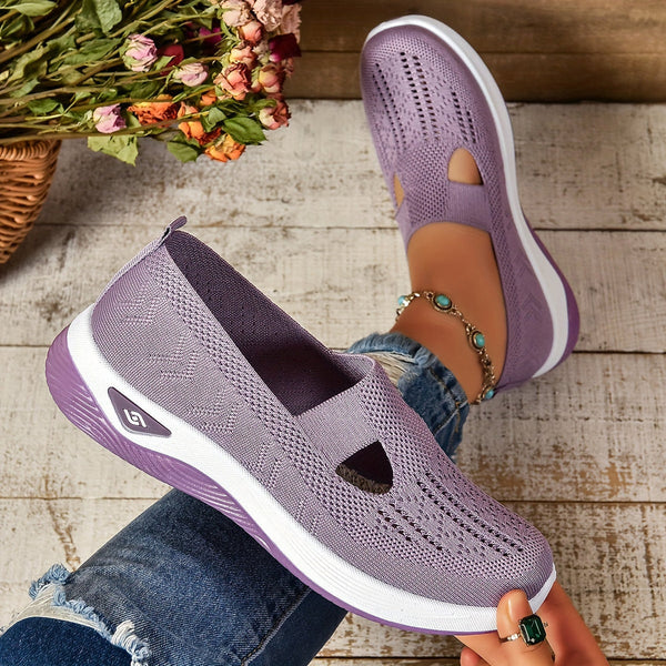 Cut-Out Casual Flats in Lilac