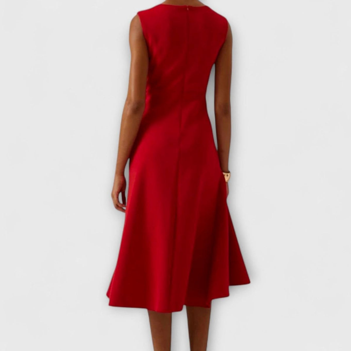 Isabella | Structured Formal Sculptural Fit Midi Dress