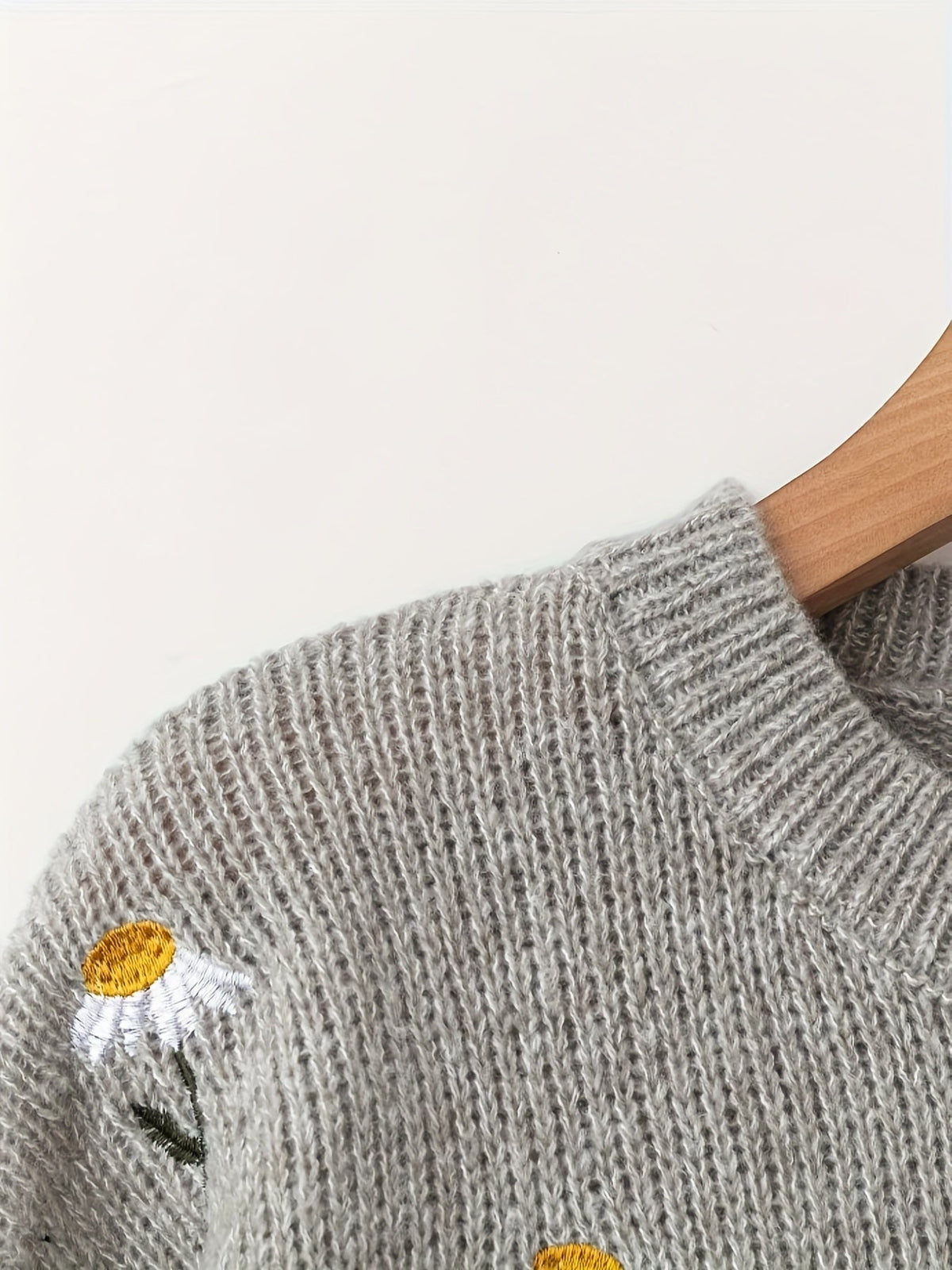 Women's Embroidered Casual Jumper in Taupe