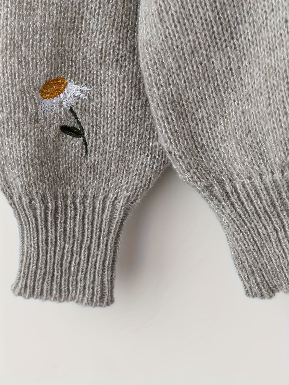 Women's Embroidered Casual Jumper in Taupe