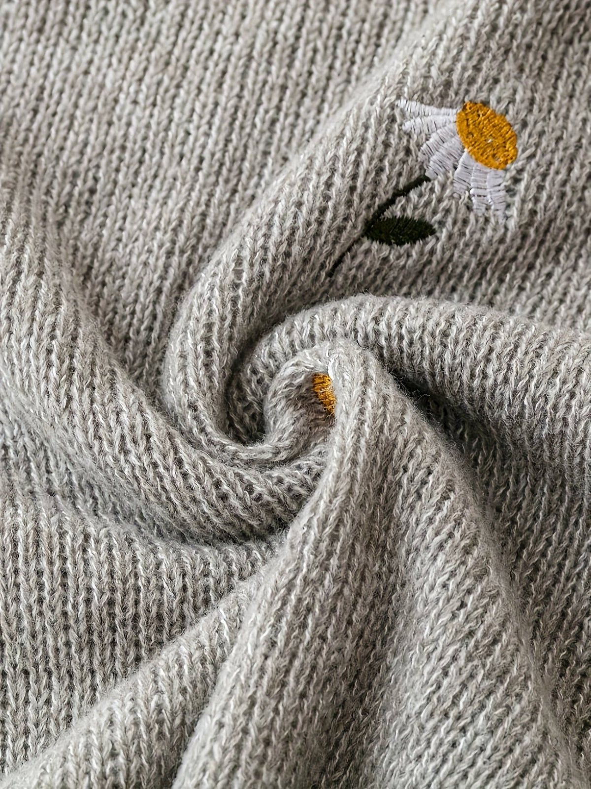 Women's Embroidered Casual Jumper in Taupe
