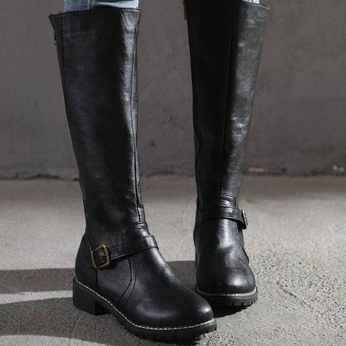 Women's Orthopaedic Knee-High Boots in Black