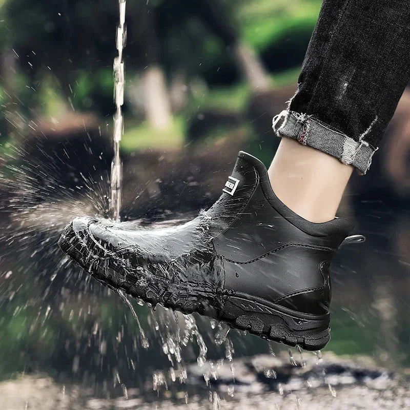 Women's Pull-On Casual Ankle Boots in Black