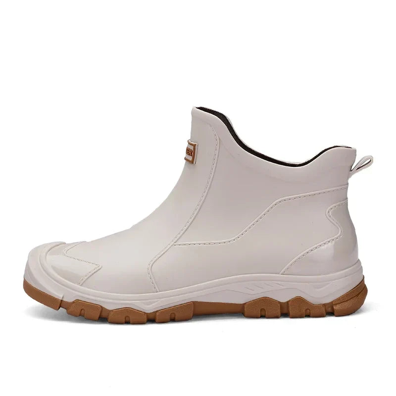 Women's Pull-On Casual Ankle Boots in White