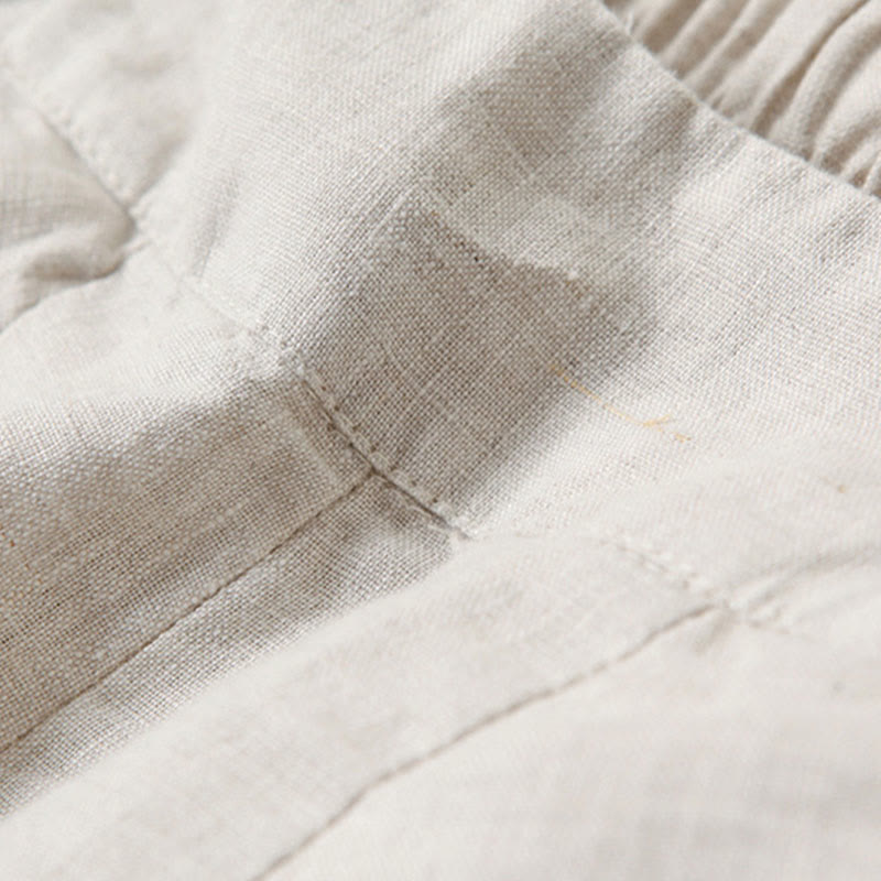 Women's Wide-Leg Casual Trousers in Beige
