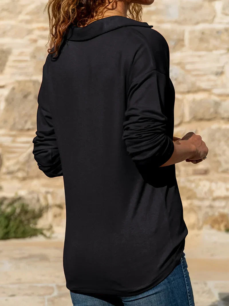 Women's Casual Zip-Neck Jumper
