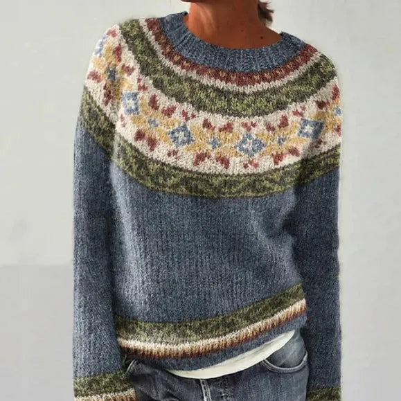Women's Relaxed Fit Casual Jumper in Blue