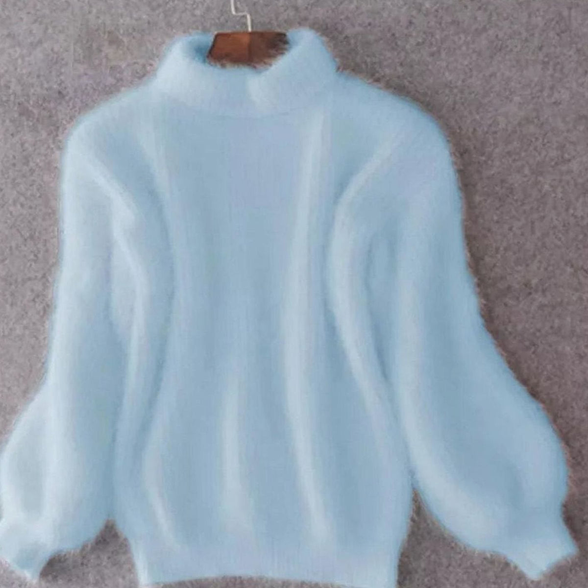 Women's Turtleneck Casual Jumper in Light Blue