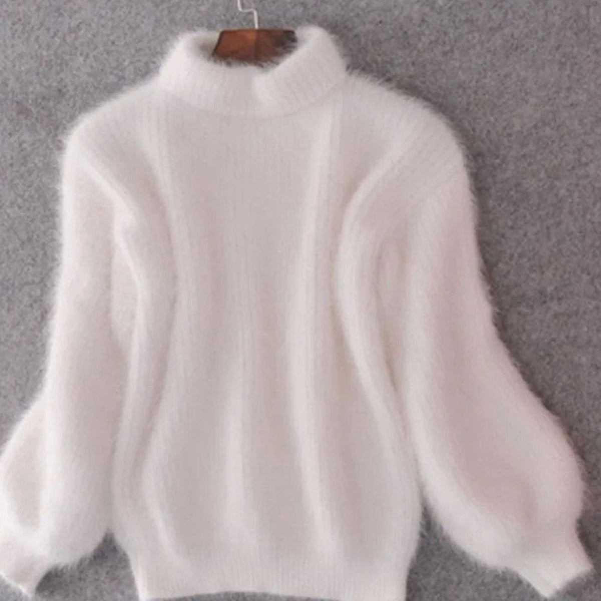 Women's Turtleneck Casual Jumper in White
