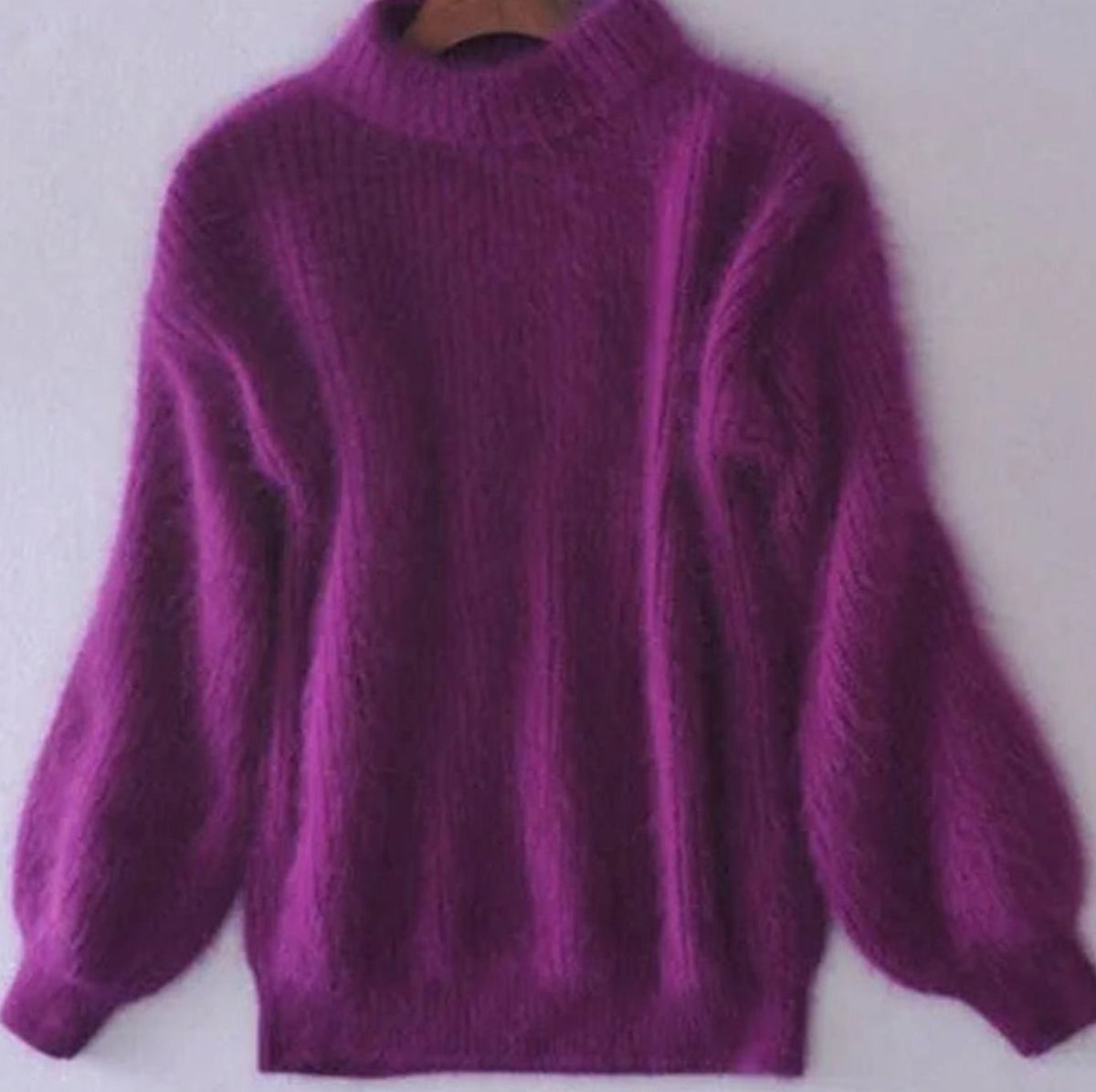 Women's Turtleneck Casual Jumper in Purple