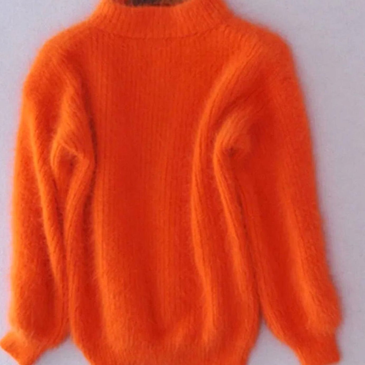 Women's Turtleneck Casual Jumper in Orange