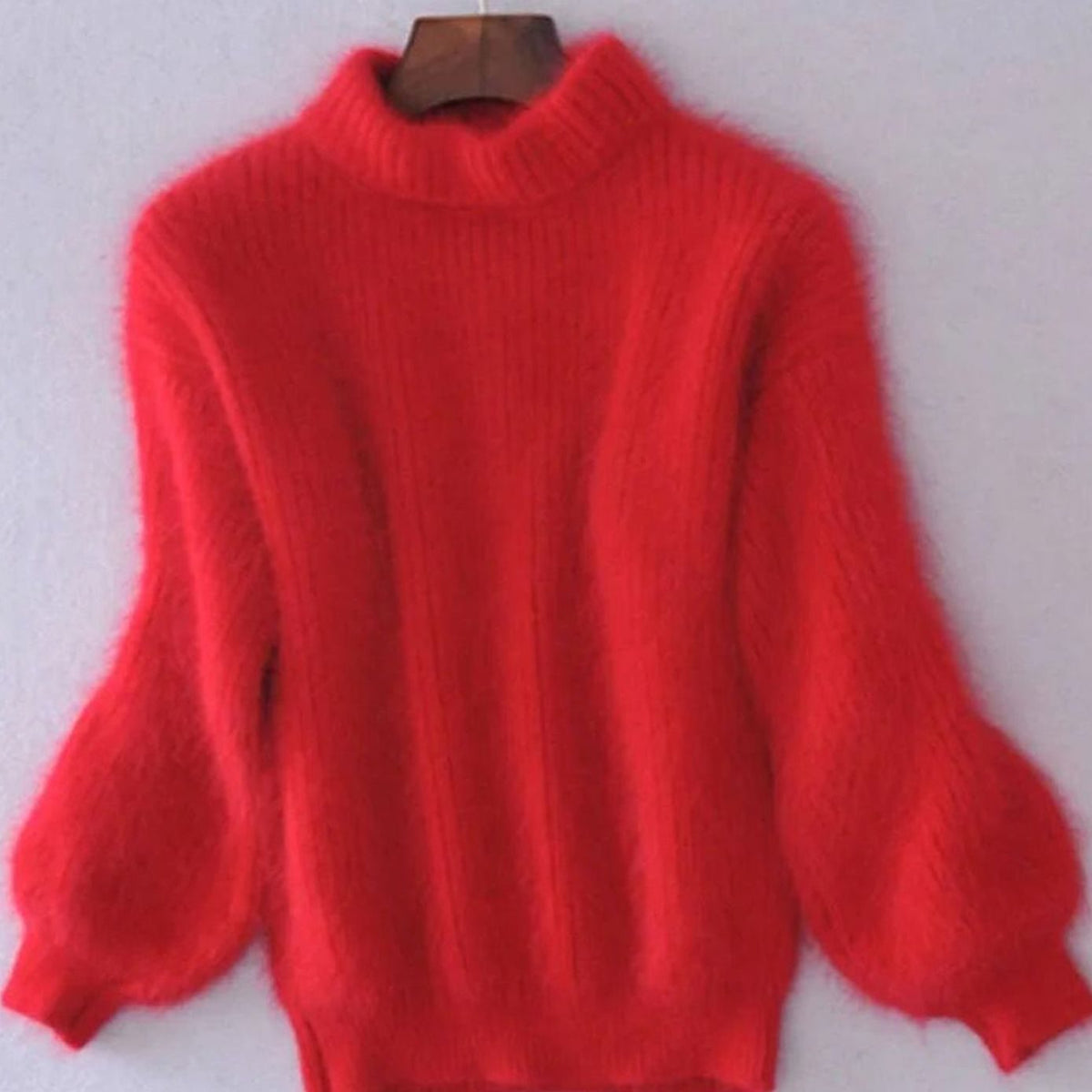 Women's Turtleneck Casual Jumper in Red