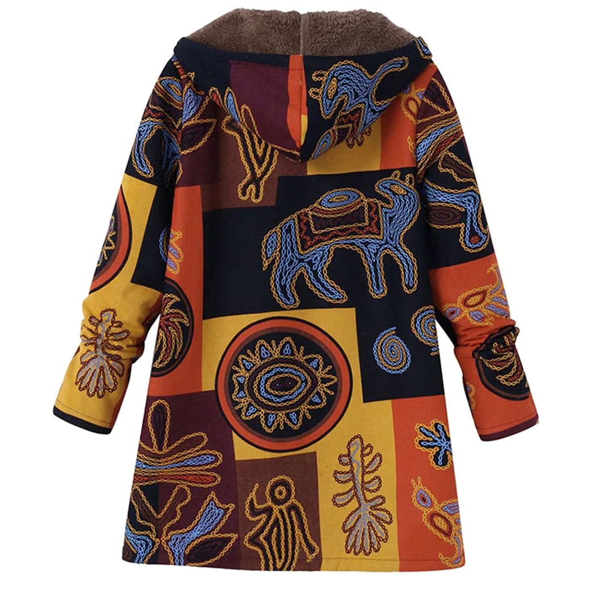 Women's Hooded Zip-Front Casual Coat in Mustard