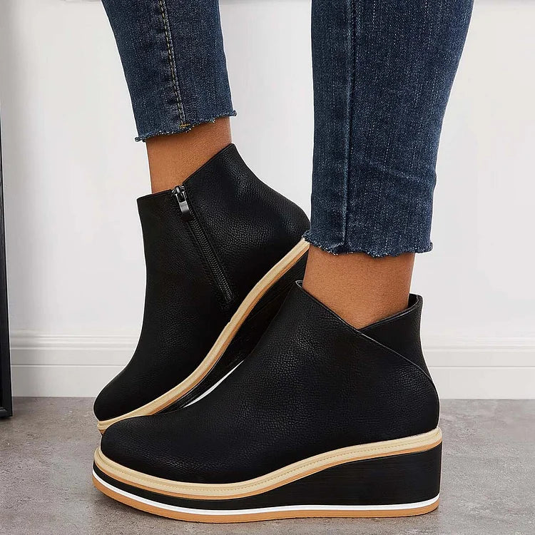 Women's Wedge Casual Ankle Boots