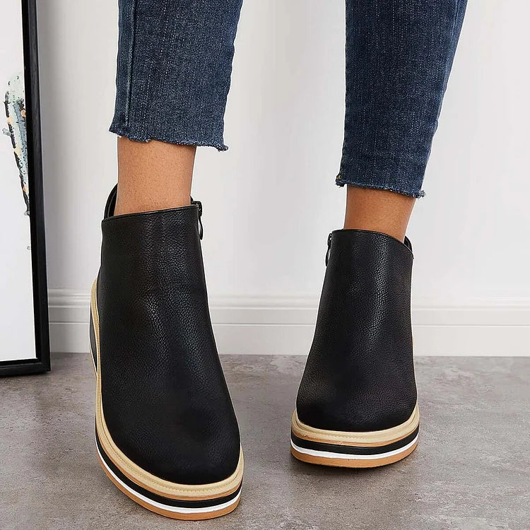 Women's Wedge Casual Ankle Boots