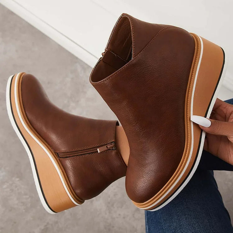 Women's Wedge Casual Ankle Boots