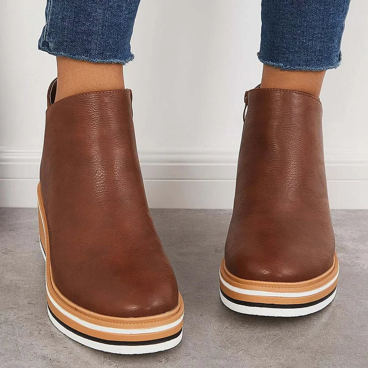 Women's Wedge Casual Ankle Boots