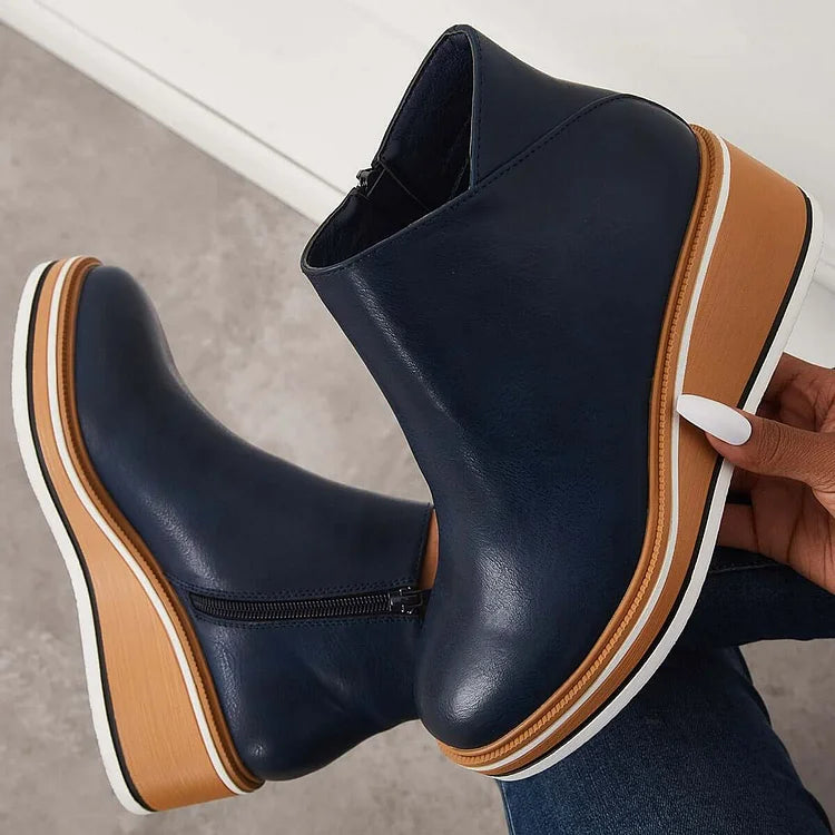 Women's Wedge Casual Ankle Boots