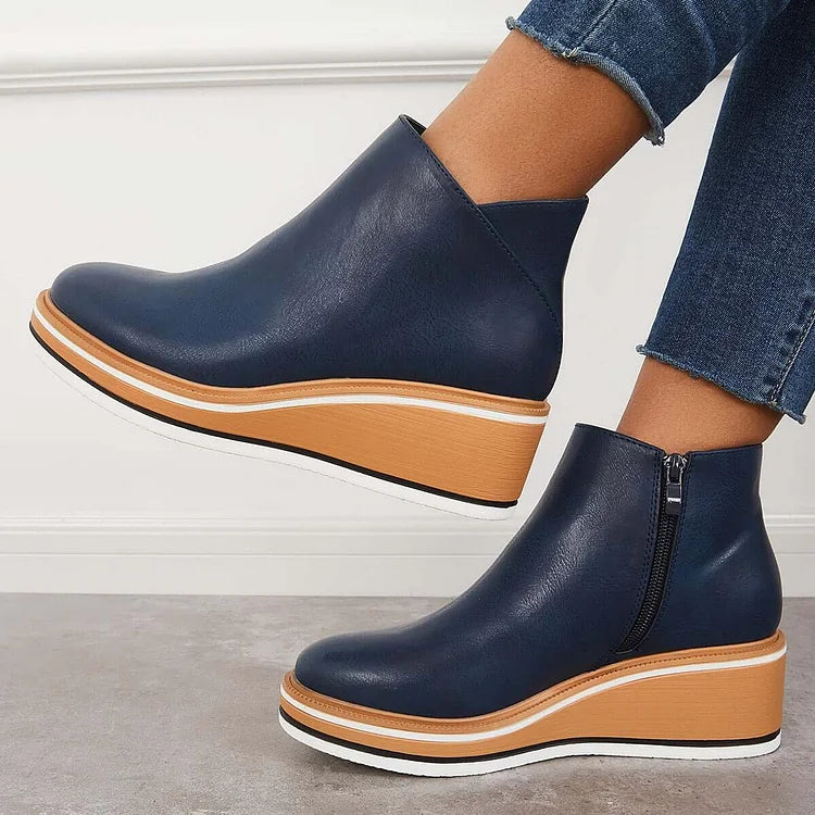 Women's Wedge Casual Ankle Boots