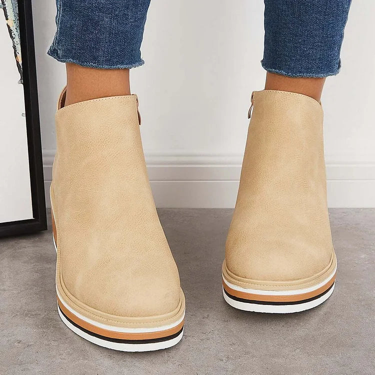Women's Wedge Casual Ankle Boots