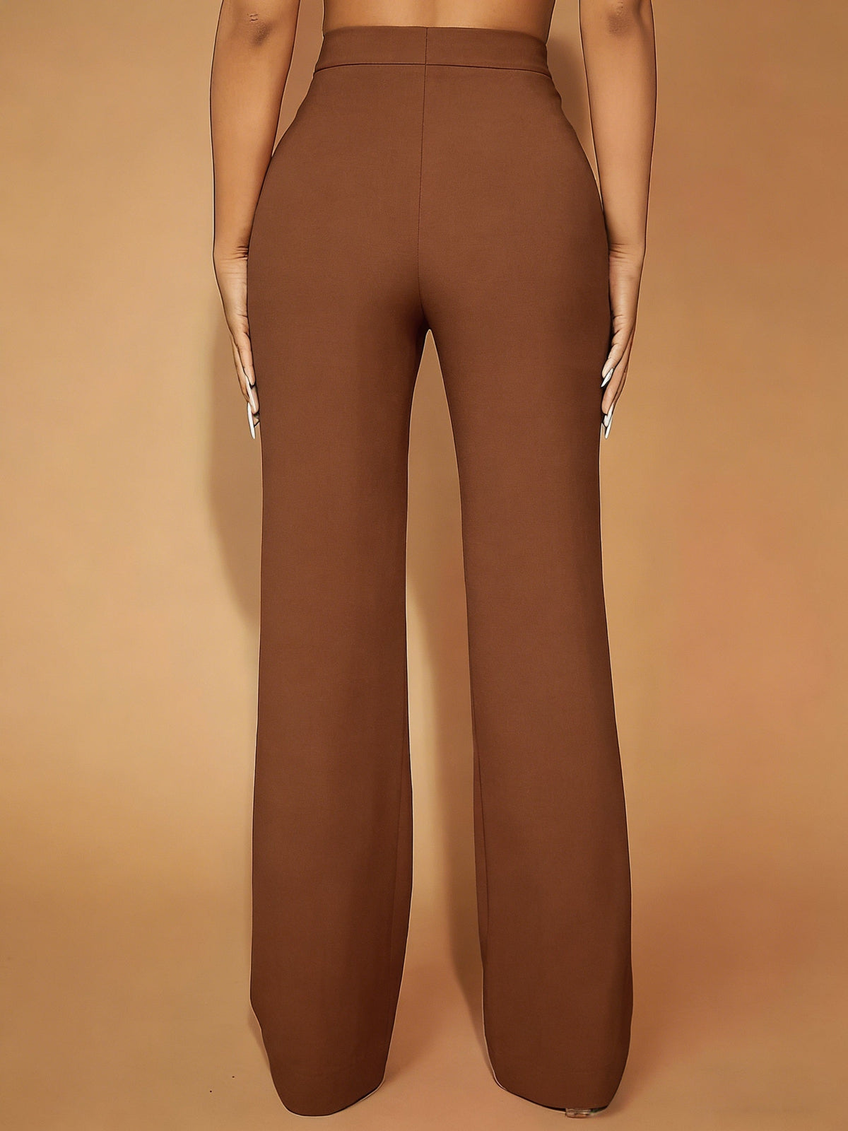 Women's Tailored Workwear Trousers in Brown