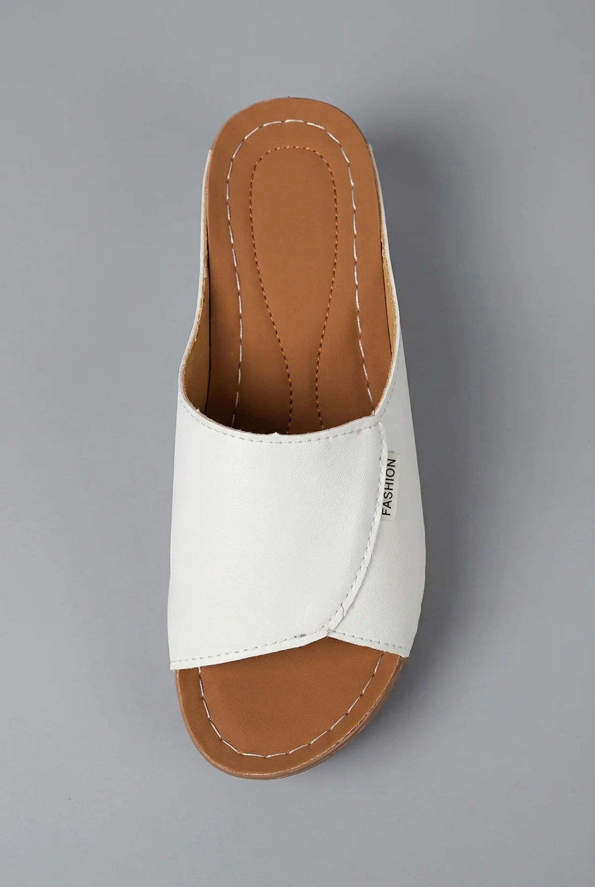 Orthopaedic Open-Toe Holiday Wedges in White