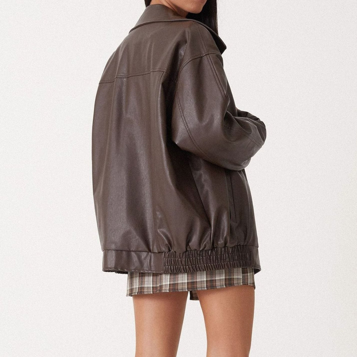Women's Oversized Casual Jacket in Brown