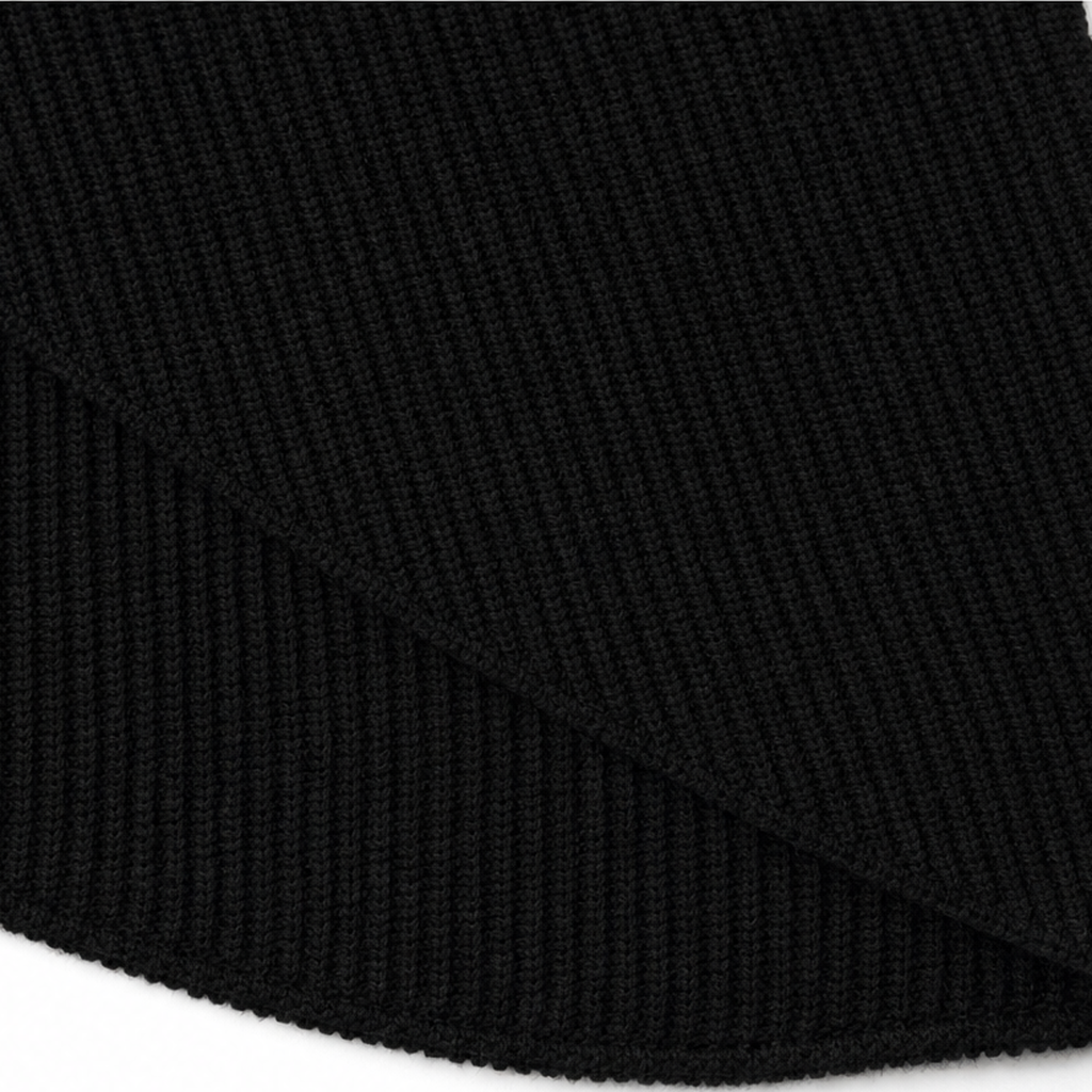 Women's Wrap-Front Longline Casual Jumper in Black