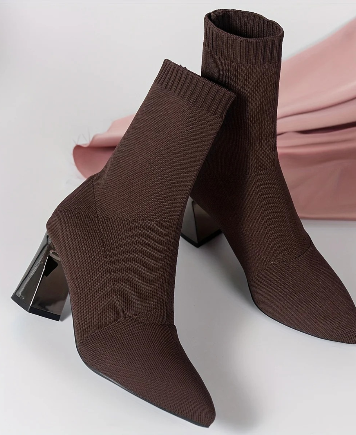 Women's Orthopaedic Sock Evening Ankle Boots in Brown